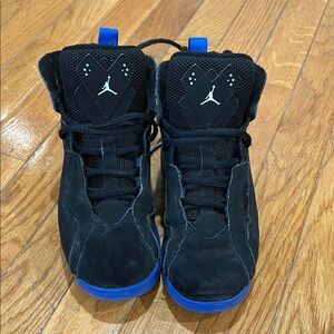 Jordan Kids Black and Blue Sneakers